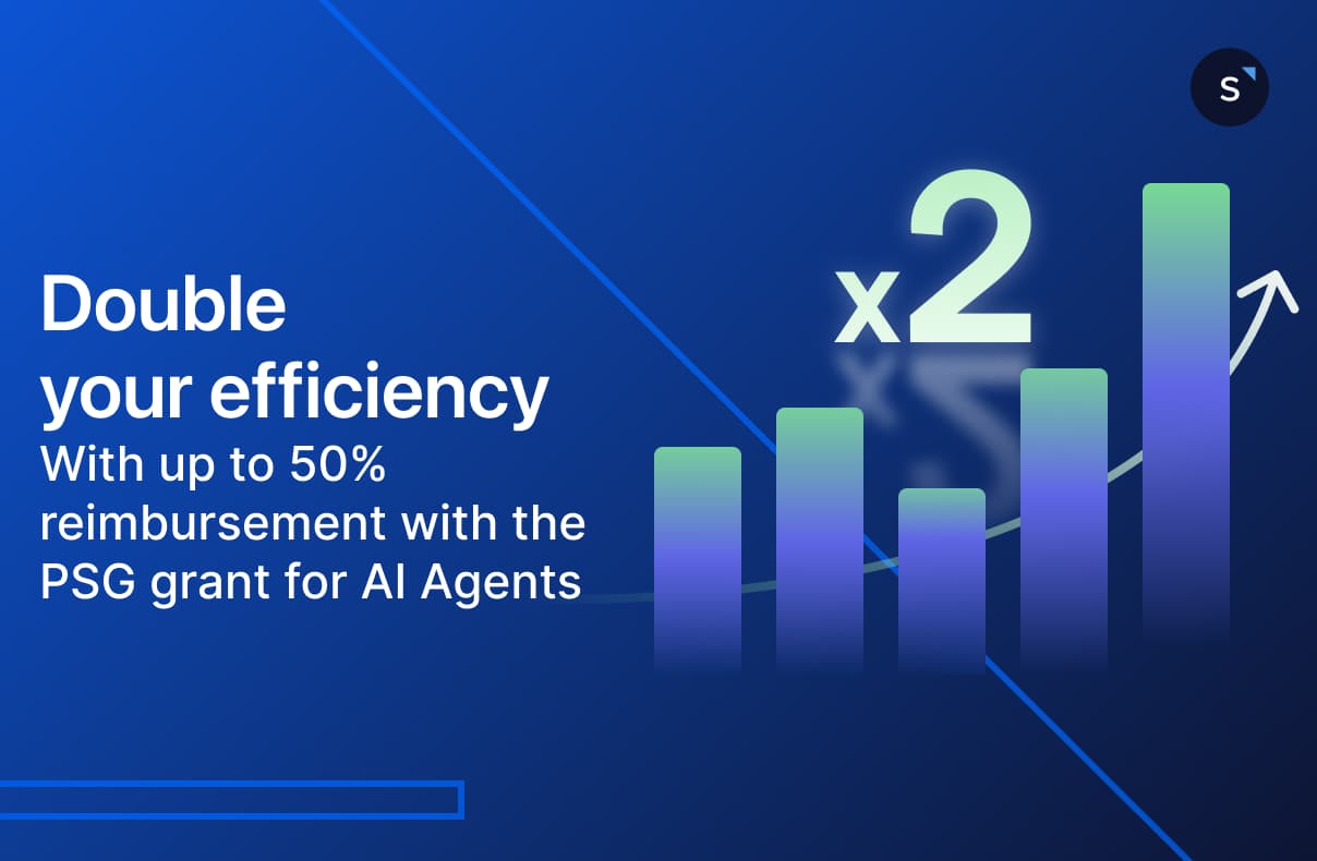 Double your efficiency with up to 50% reimbursement on SleekFlow with the PSG grant for AI agents