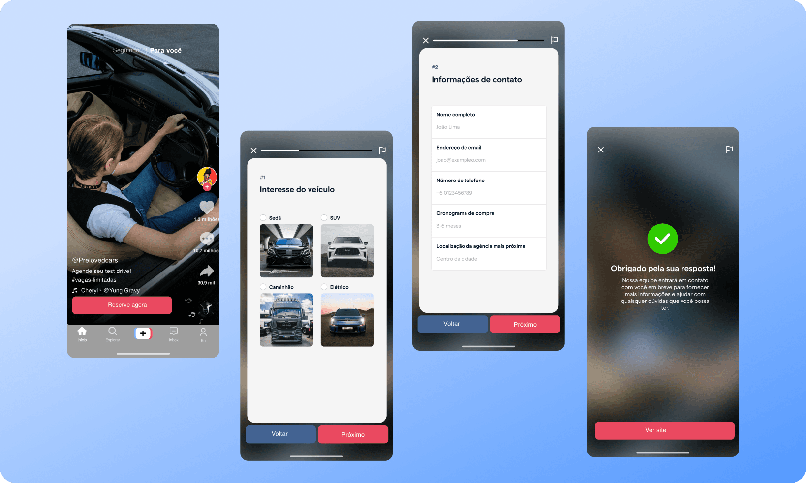 pt br tiktok lead ads
