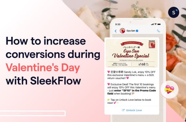How to increase your sales conversions rate with SleekFlow on valentines day